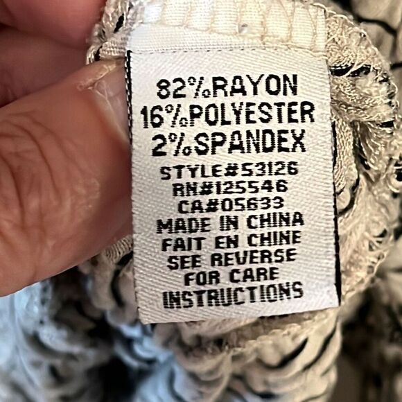 Habitat Black & Beige Long Sleeve Textured Tunic Top Small - Picture 5 of 6